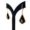 Topaz & Onyx Drop Earrings