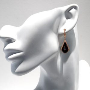 Topaz & Onyx Drop Earrings