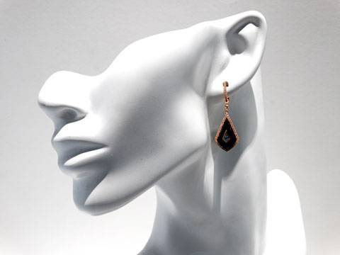 Topaz & Onyx Drop Earrings