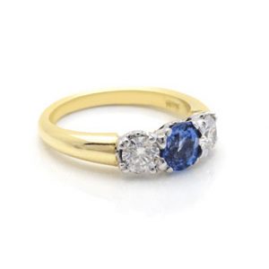 Ceylon Sapphire and Diamond Ring