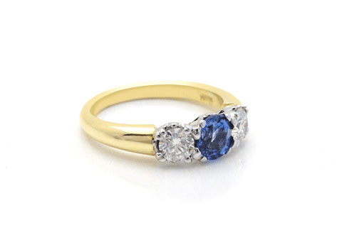 Ceylon Sapphire and Diamond Ring