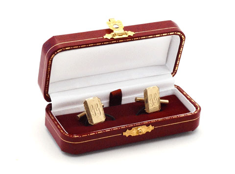 Yellow Gold Rectangle Cufflinks