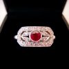 Ruby & Diamond Panel Ring