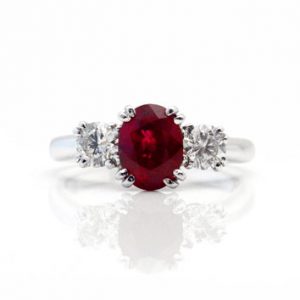 Ruby and Diamond Trilogy Ring