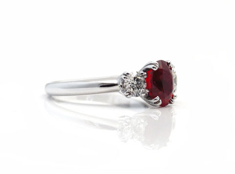 Ruby and Diamond Trilogy Ring