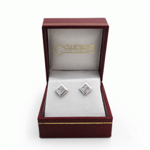 White Gold Diamond Stud Earrings