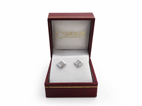 White Gold Diamond Stud Earrings