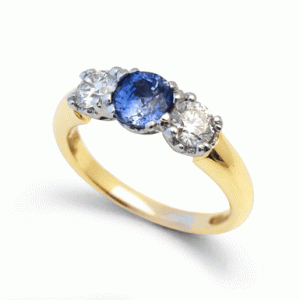 Ceylon Sapphire and Diamond Ring