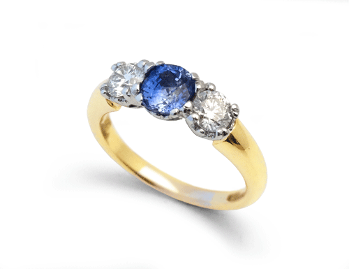 Ceylon Sapphire and Diamond Ring