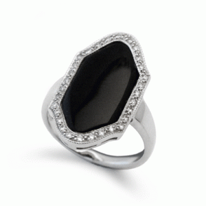 18ct Onyx & Diamond Dress Ring