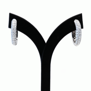 18ct Diamond Set Hoops