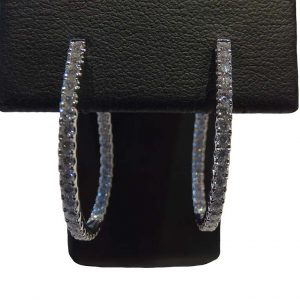 18ct Diamond Hoop Earring