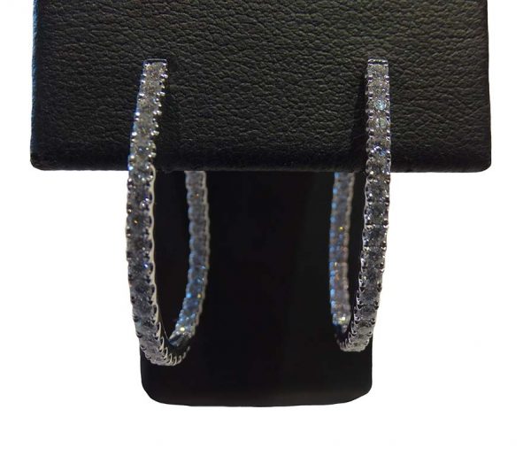 18ct Diamond Hoop Earring