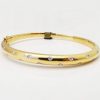 18ct Hammer Set Diamond Bangle