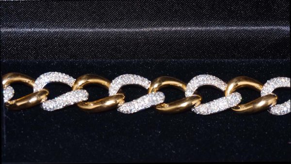 Diamond Set Curb Link Bracelet