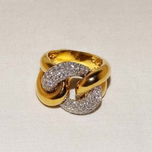 Pavé set chain ring