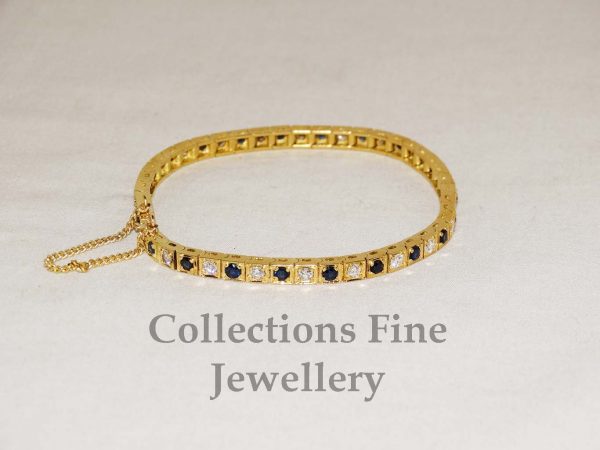 Diamond and Sapphire Bracelet