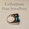 Blue Topaz and White Gold Ring