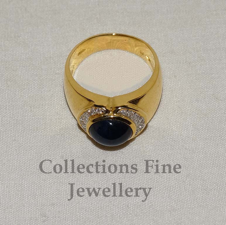 Saphir Cabochon Ovale Bleu De Thaïlande - 2.30 Carats, Traité - Pierre Naturelle