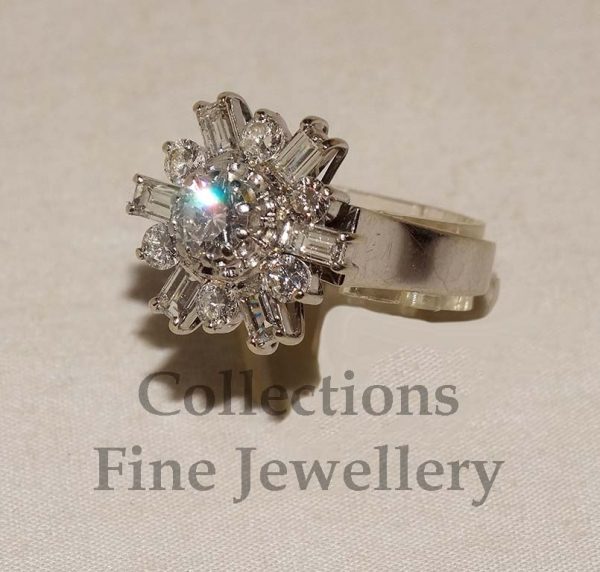 "Snowflake" Diamond Ring