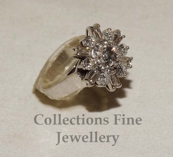 "Snowflake" Diamond Ring