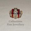 Ruby and Diamond Art Deco Ring