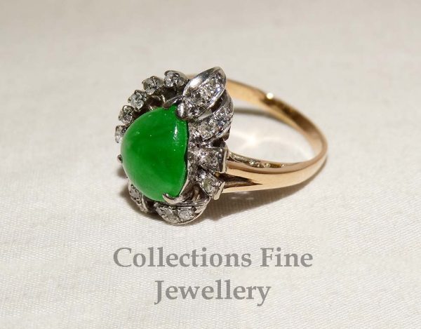 Jade and Diamond Ring